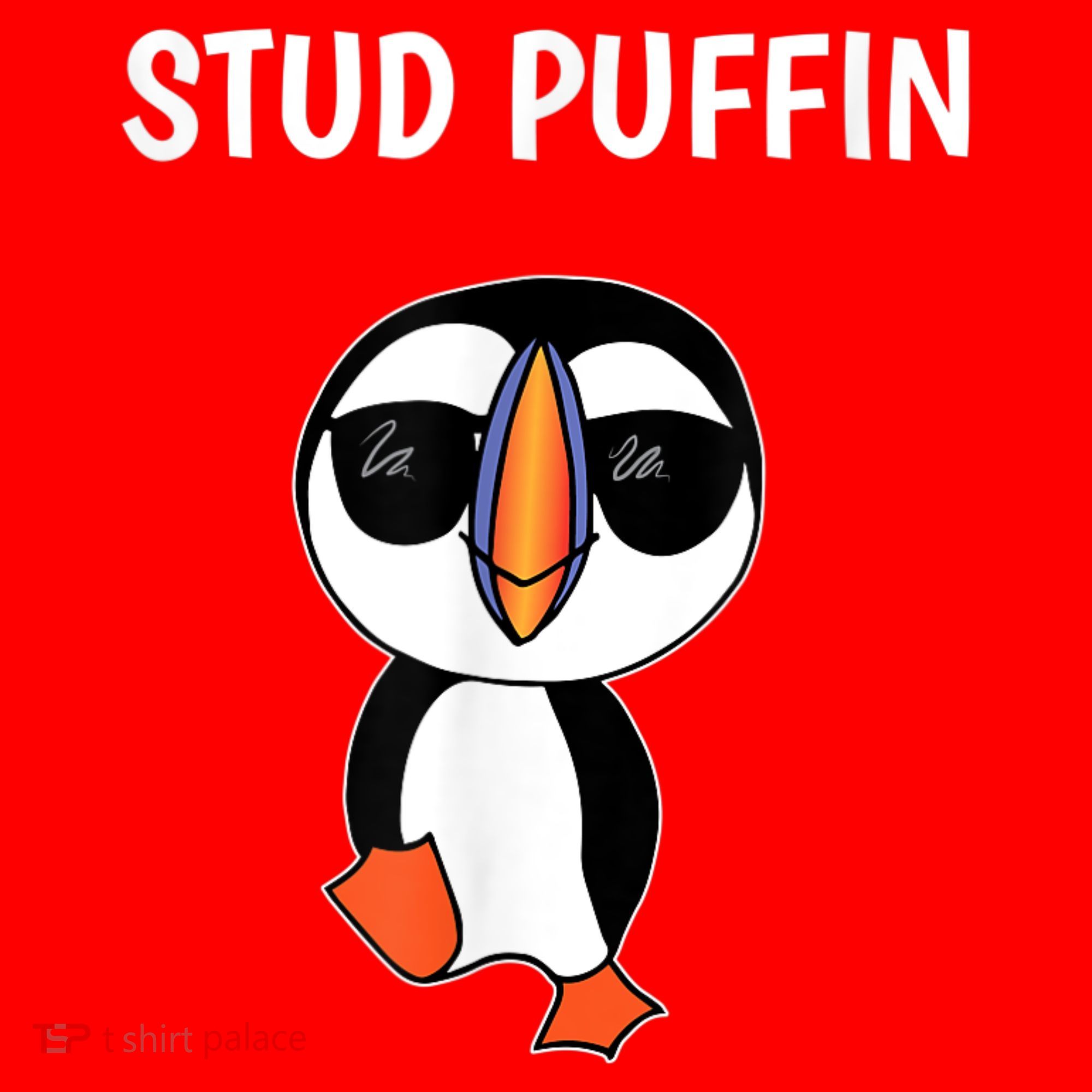 Stud Puffin Funny Bird Santa Hat