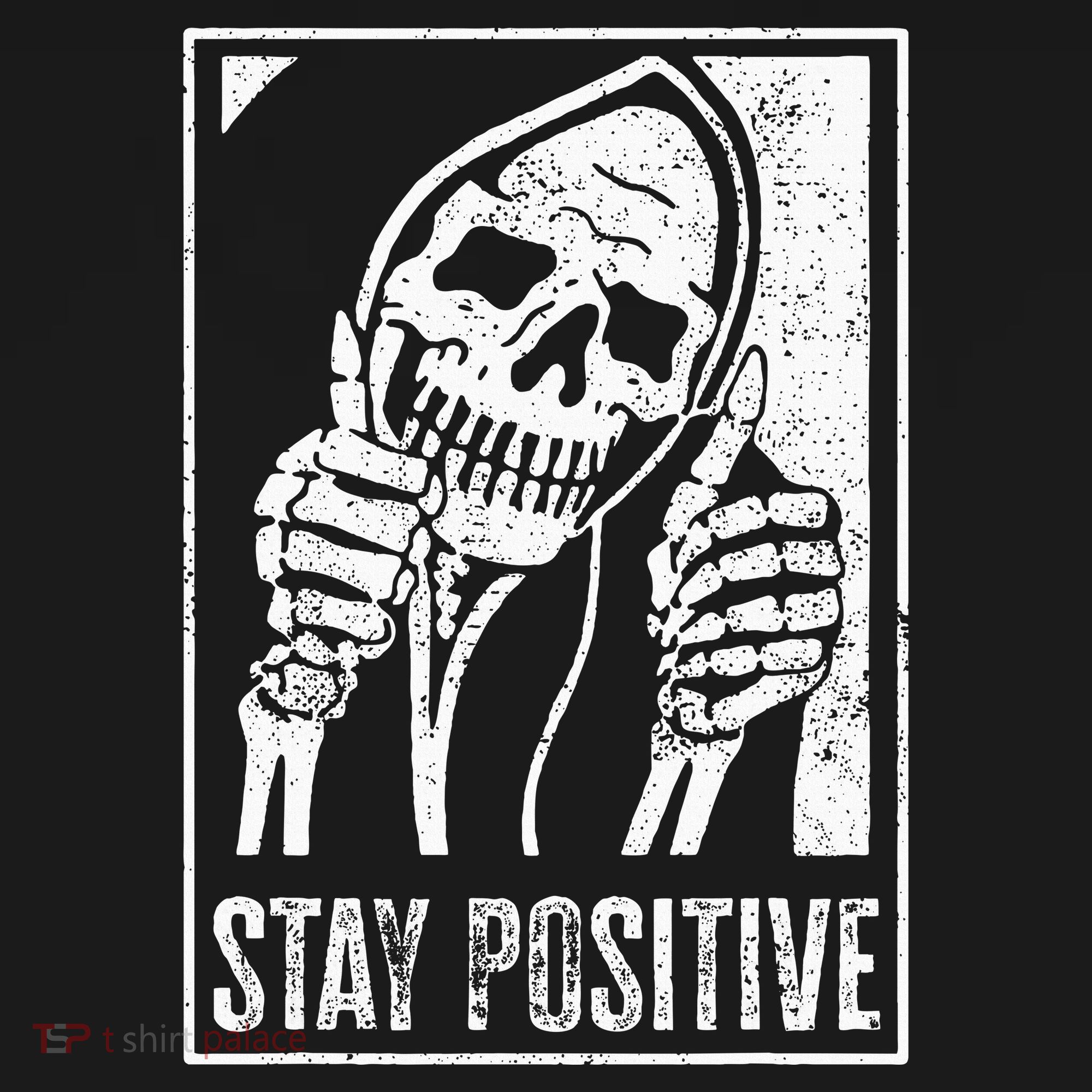 Stay Positive Funny Skeleton Be Positive Skull Halloween Long Sleeve Shirt