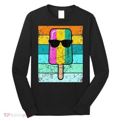 Summer Popsicle Funny Ice Cream Beach Pool Party Long Sleeve Shirt