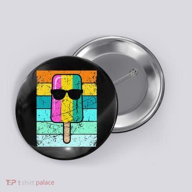 Summer Popsicle Funny Ice Cream Beach Pool Party Button