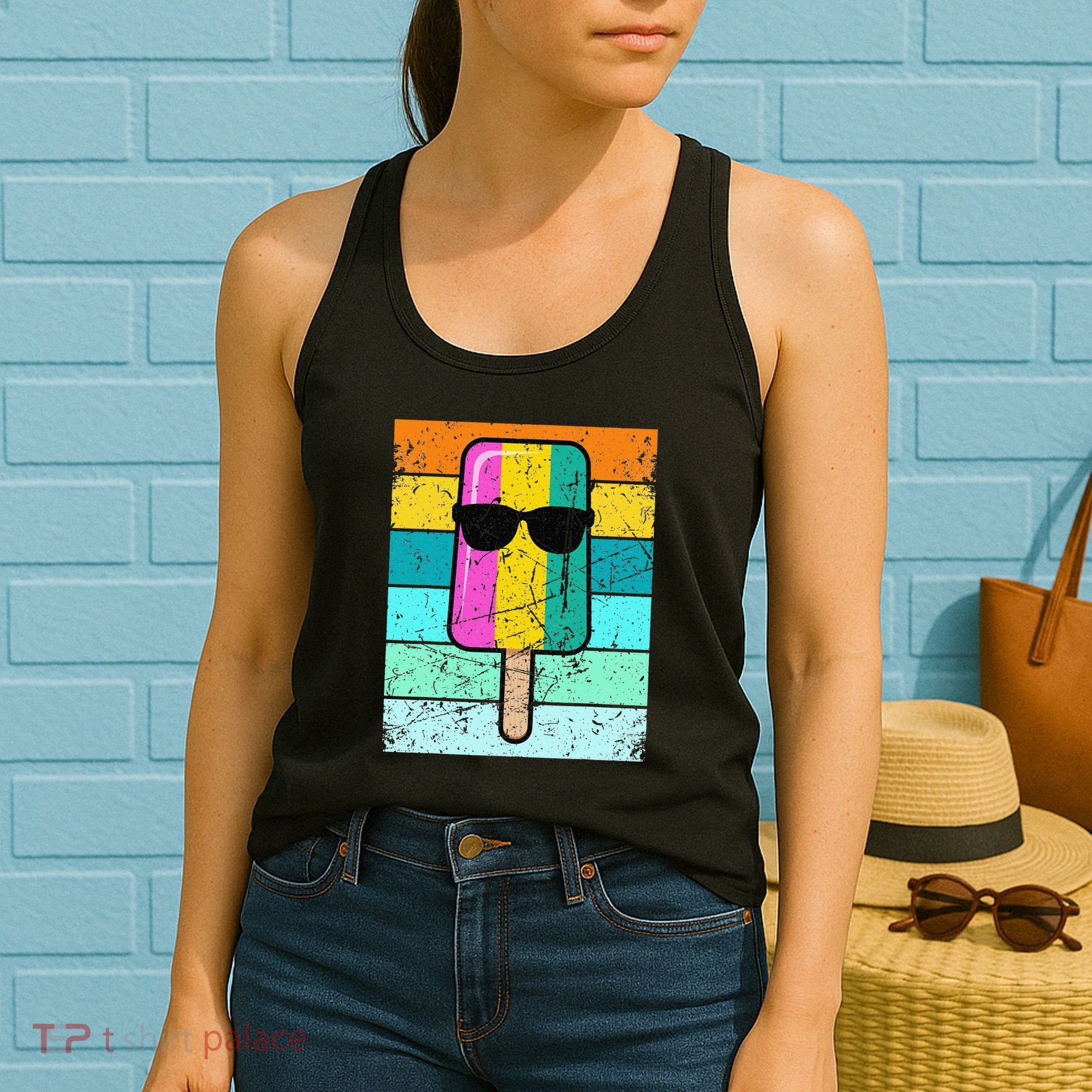 Summer Popsicle Funny Ice Cream Beach Pool Party Women's Tank Top