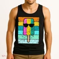 Summer Popsicle Funny Ice Cream Beach Pool Party Tank Top thumb 3