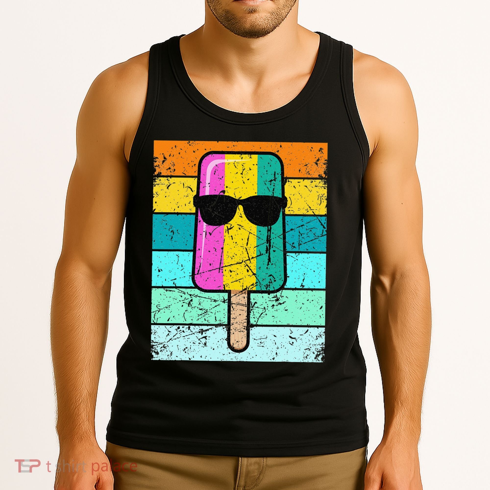 Summer Popsicle Funny Ice Cream Beach Pool Party Tank Top