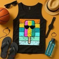 Summer Popsicle Funny Ice Cream Beach Pool Party Tank Top thumb 4