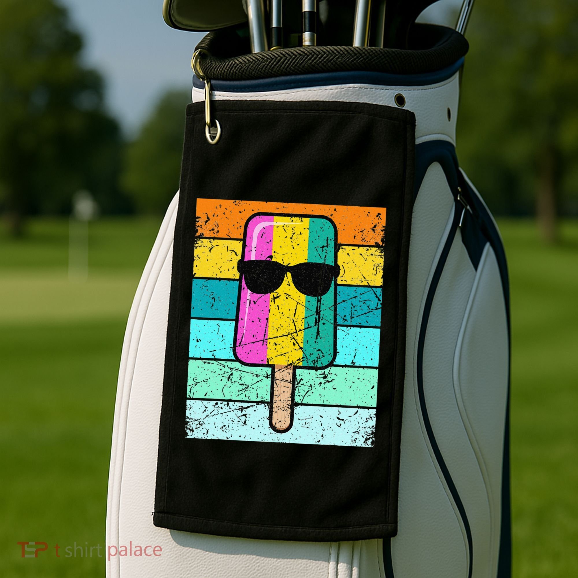 Summer Popsicle Funny Ice Cream Beach Pool Party Golf Towel