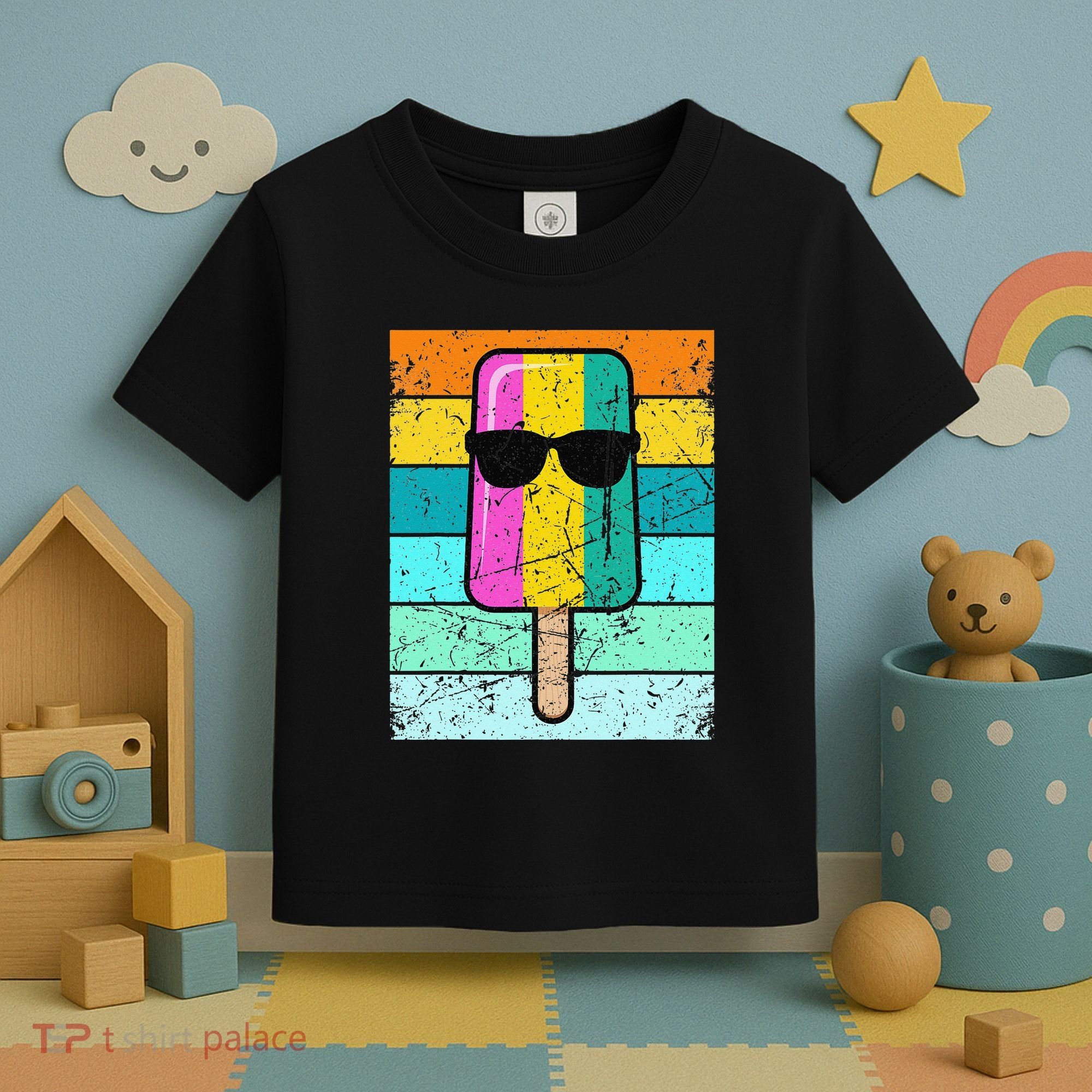 Summer Popsicle Funny Ice Cream Beach Pool Party Toddler T-Shirt
