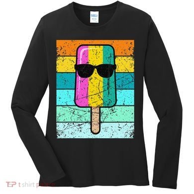 Summer Popsicle Funny Ice Cream Beach Pool Party Women's Long Sleeve Shirt