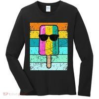 Summer Popsicle Funny Ice Cream Beach Pool Party Women's Long Sleeve Shirt thumb 0