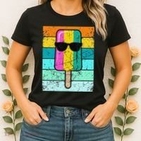 Summer Popsicle Funny Ice Cream Beach Pool Party Women's T-Shirt thumb 2