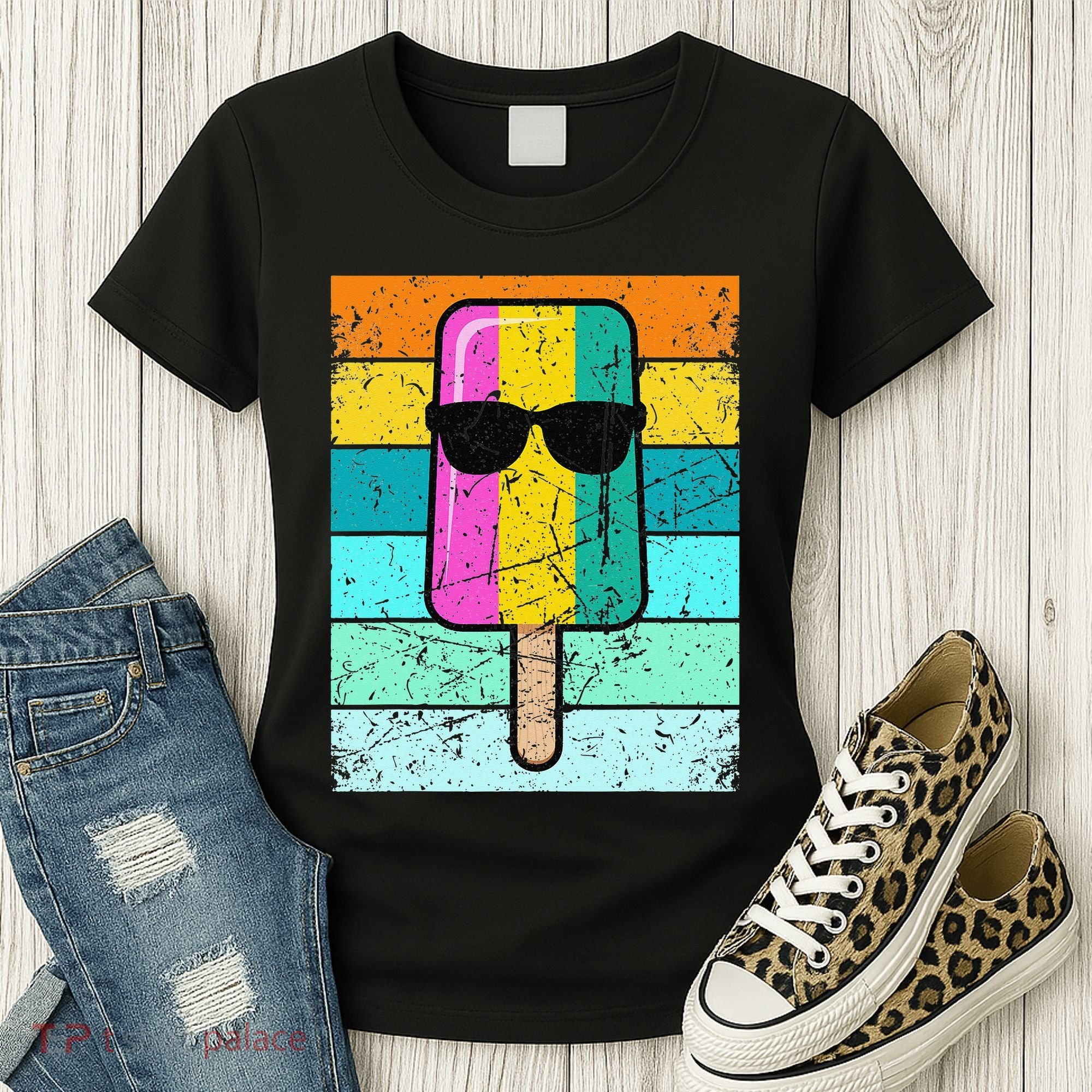 Summer Popsicle Funny Ice Cream Beach Pool Party Women's T-Shirt