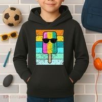Summer Popsicle Funny Ice Cream Beach Pool Party Kids Hoodie thumb 2