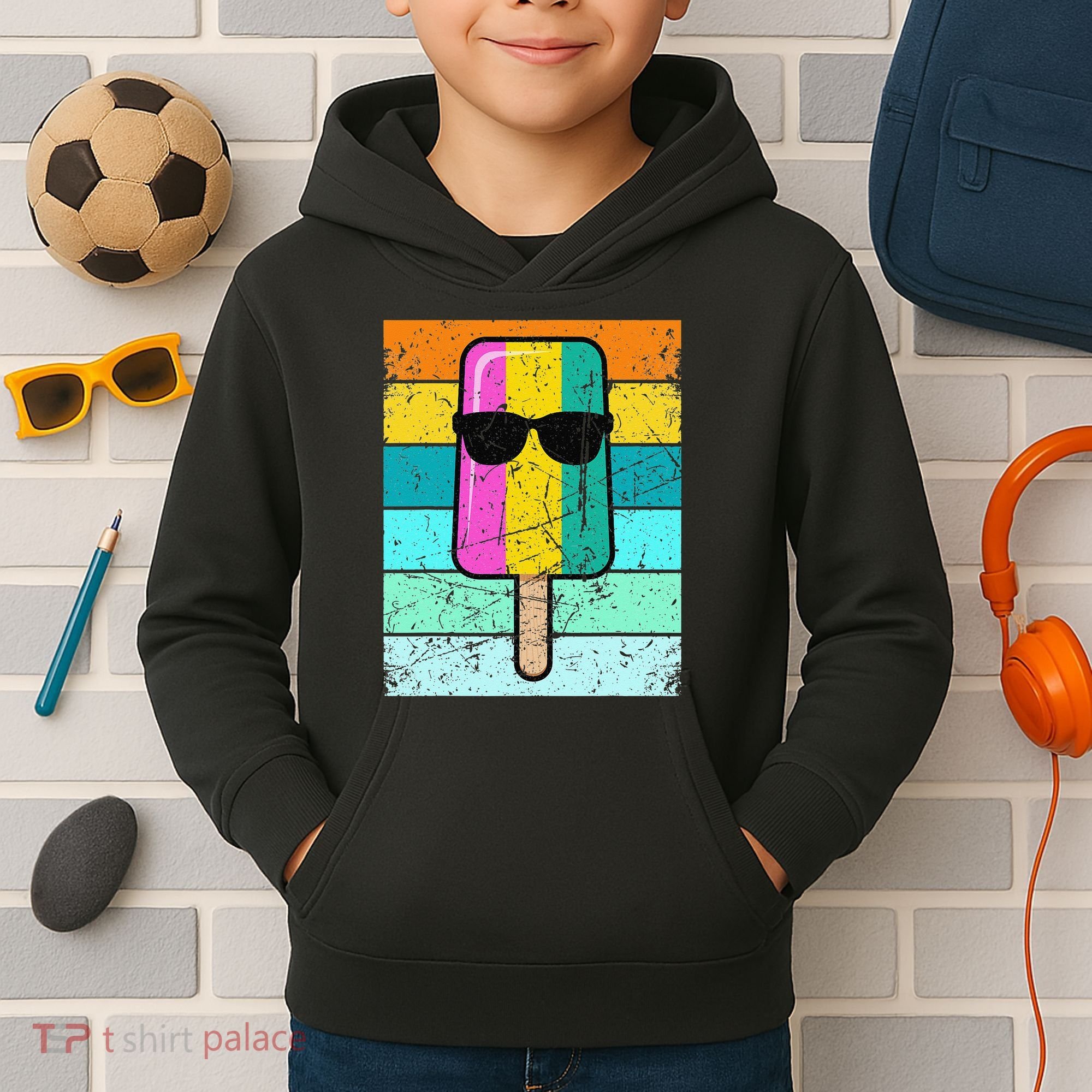 Summer Popsicle Funny Ice Cream Beach Pool Party Kids Hoodie