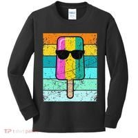 Summer Popsicle Funny Ice Cream Beach Pool Party Kids Long Sleeve Shirt thumb 0