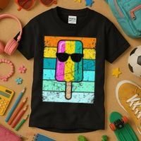 Summer Popsicle Funny Ice Cream Beach Pool Party Kids T-Shirt thumb 3