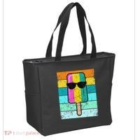 Summer Popsicle Funny Ice Cream Beach Pool Party Tote Bag thumb 2