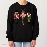 Sugar Plum Fairy Black Nutcracker Christmas African American Women's Sweatshirt thumb 0