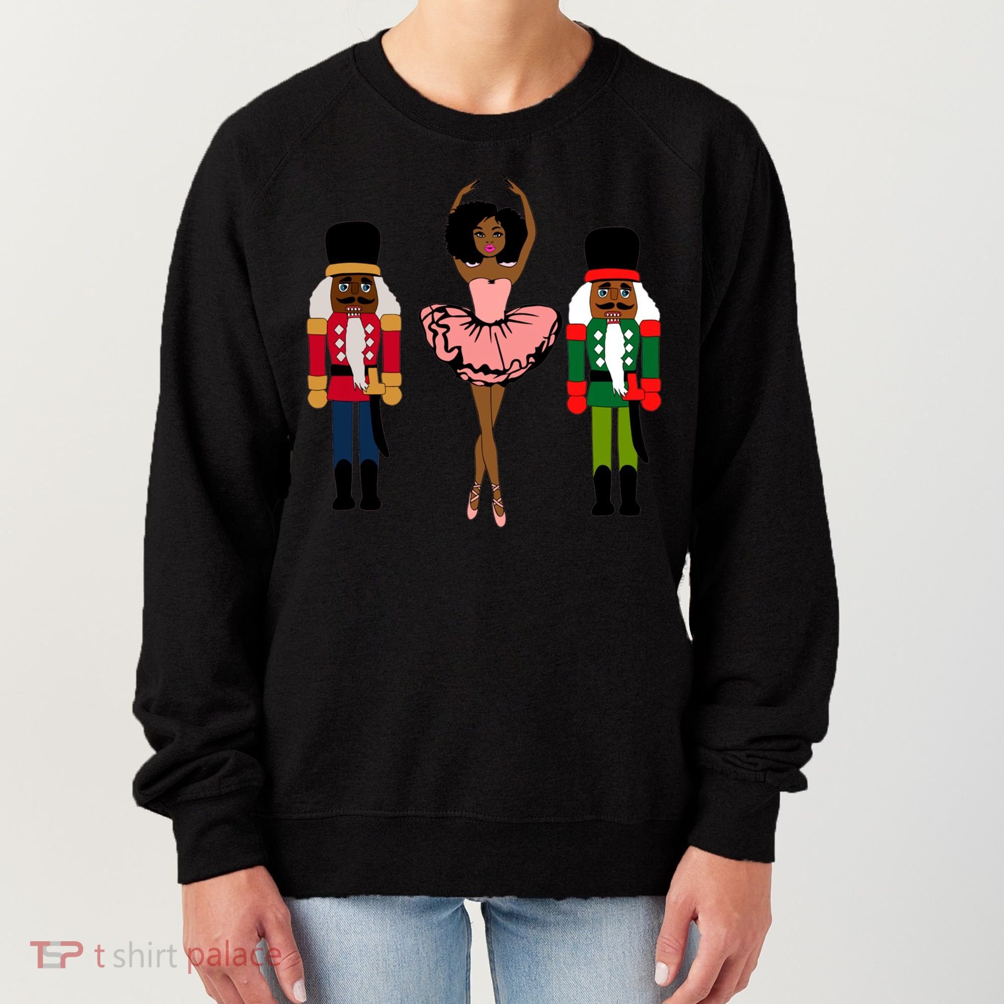 Sugar Plum Fairy Black Nutcracker Christmas African American Women's Sweatshirt