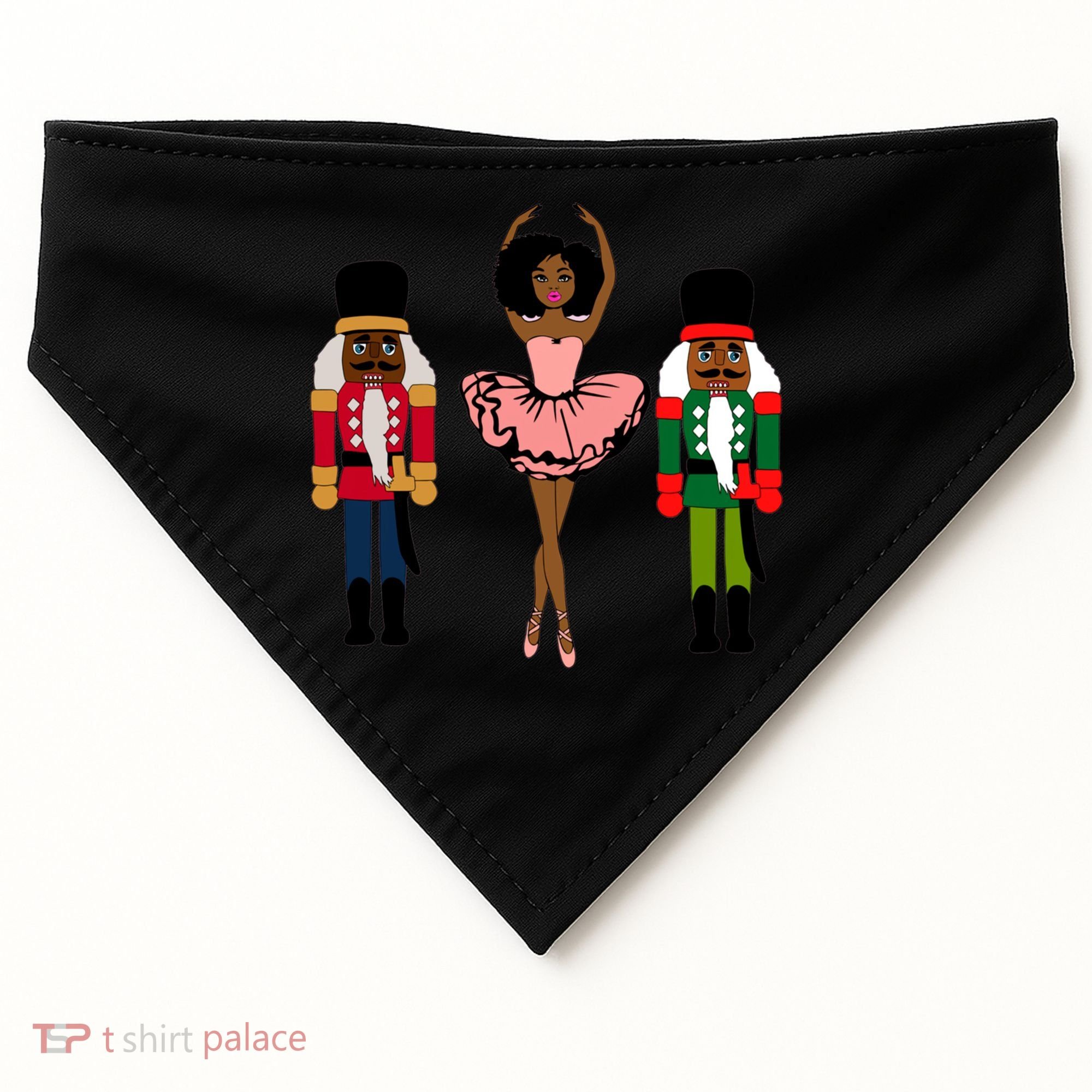 Sugar Plum Fairy Black Nutcracker Christmas African American USA-Made Doggie Bandana
