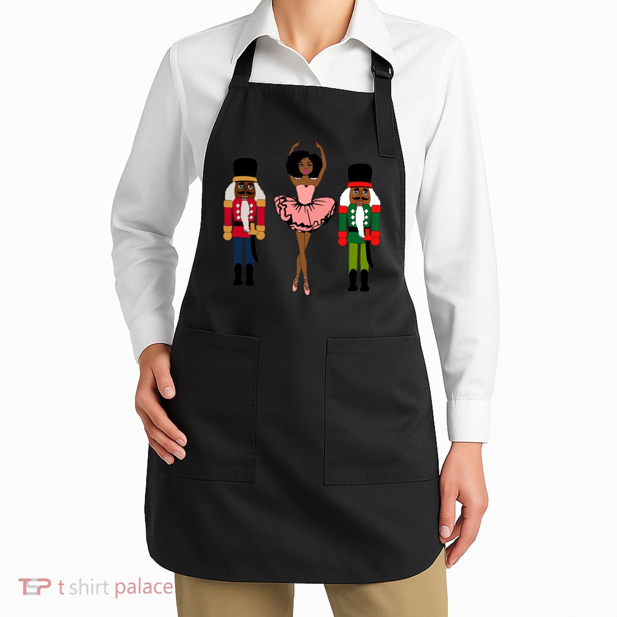Sugar Plum Fairy Black Nutcracker Christmas African American Apron