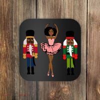 Sugar Plum Fairy Black Nutcracker Christmas African American Coaster thumb 0