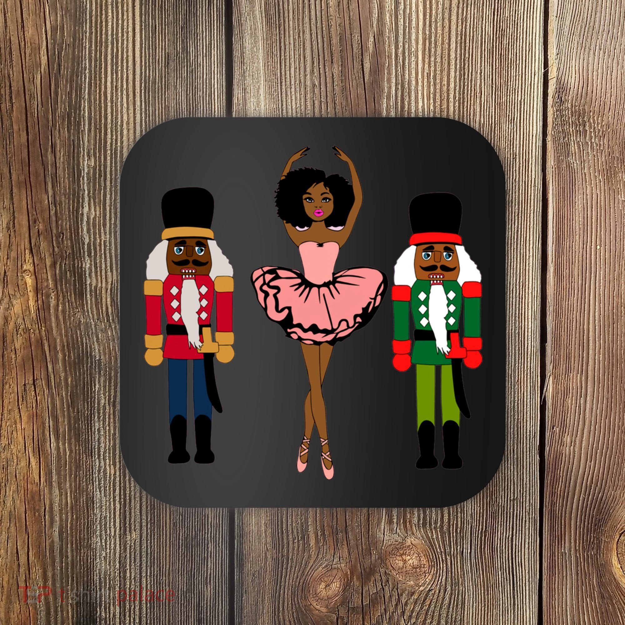 Sugar Plum Fairy Black Nutcracker Christmas African American Coaster