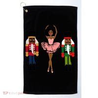 Sugar Plum Fairy Black Nutcracker Christmas African American Golf Towel thumb 0