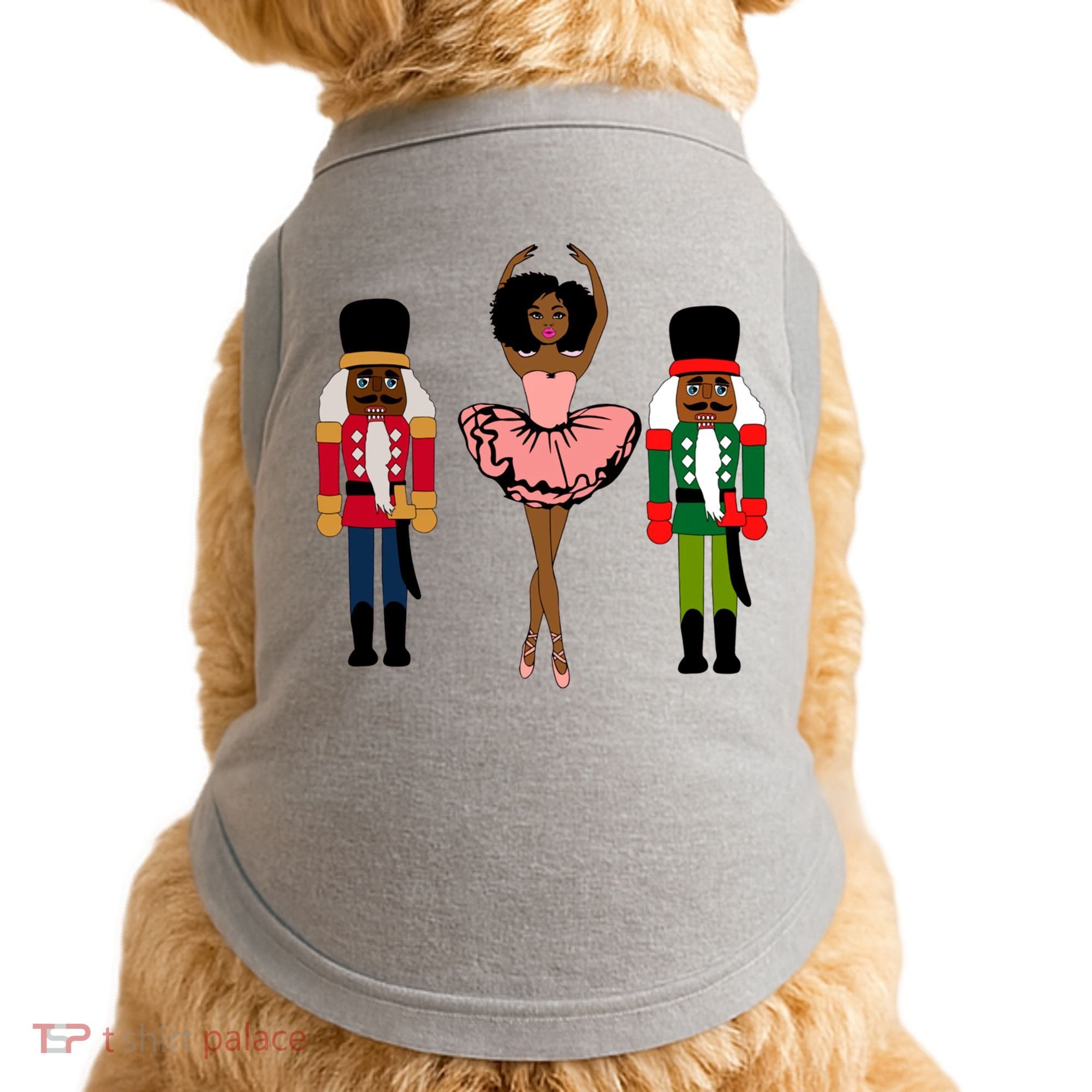 Sugar Plum Fairy Black Nutcracker Christmas African American Doggie Tank