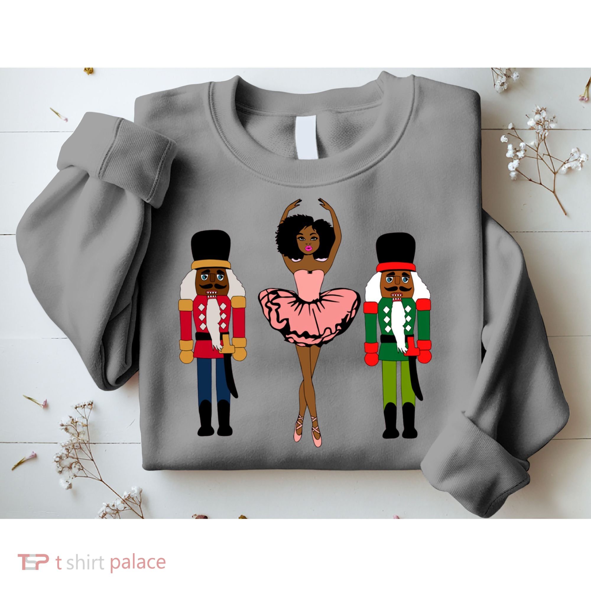 Sugar Plum Fairy Black Nutcracker Christmas African American Sweatshirt