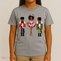 Sugar Plum Fairy Black Nutcracker Christmas African American T-Shirt thumb 4