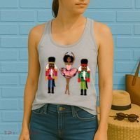 Sugar Plum Fairy Black Nutcracker Christmas African American Women's Tank Top thumb 2