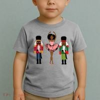 Sugar Plum Fairy Black Nutcracker Christmas African American Toddler T-Shirt thumb 2