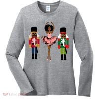 Sugar Plum Fairy Black Nutcracker Christmas African American Women's Long Sleeve Shirt thumb 0