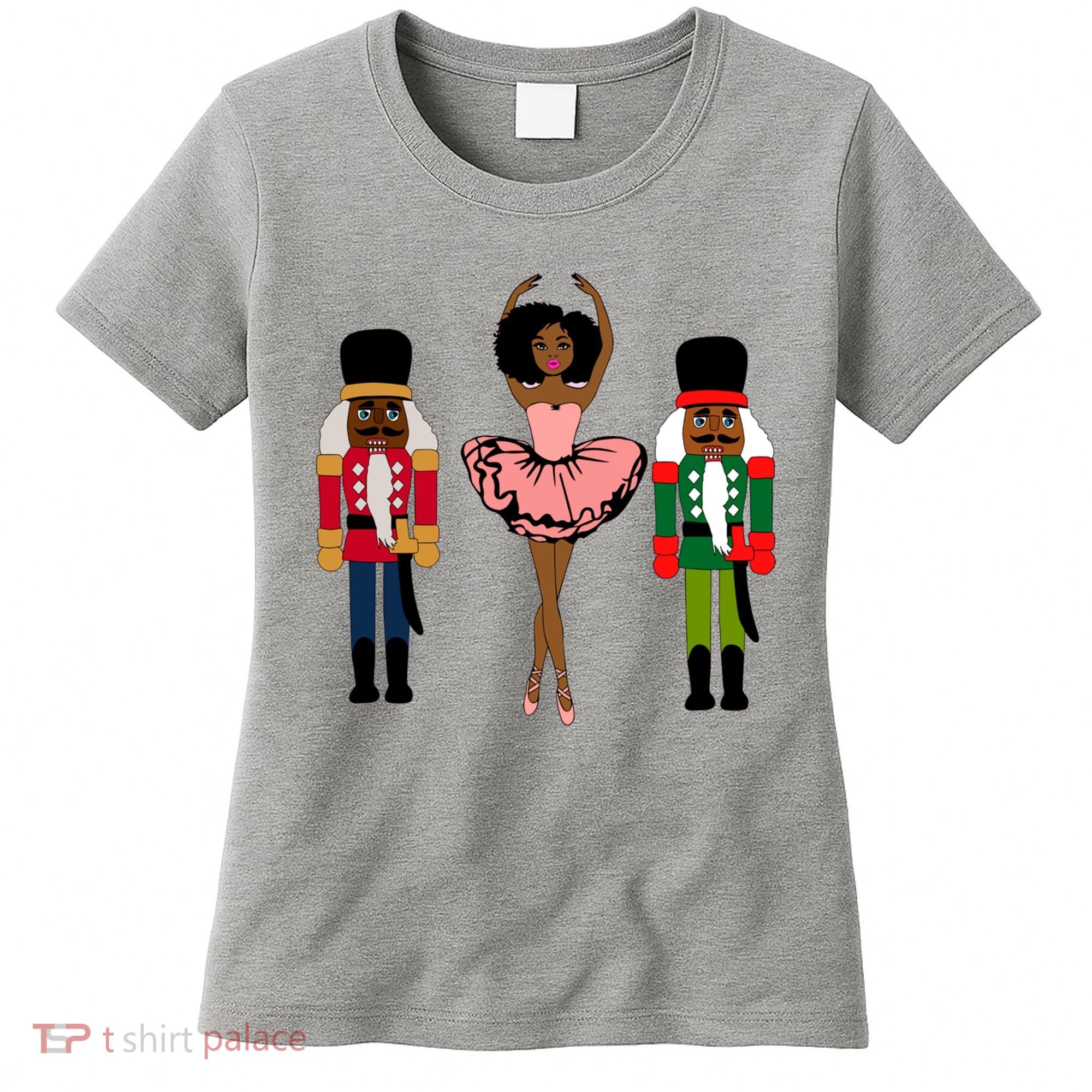 Sugar Plum Fairy Black Nutcracker Christmas African American Women's T-Shirt