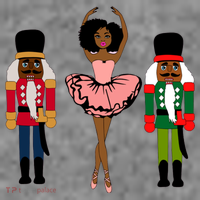Sugar Plum Fairy Black Nutcracker Christmas African American Kids Sweatshirt thumb 2