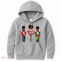 Sugar Plum Fairy Black Nutcracker Christmas African American Kids Hoodie thumb 0