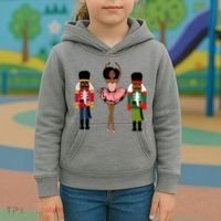 Sugar Plum Fairy Black Nutcracker Christmas African American Kids Hoodie thumb 3