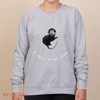 Space Possum Funny Introvert Anxiety Outer Space Women's Sweatshirt thumb 0
