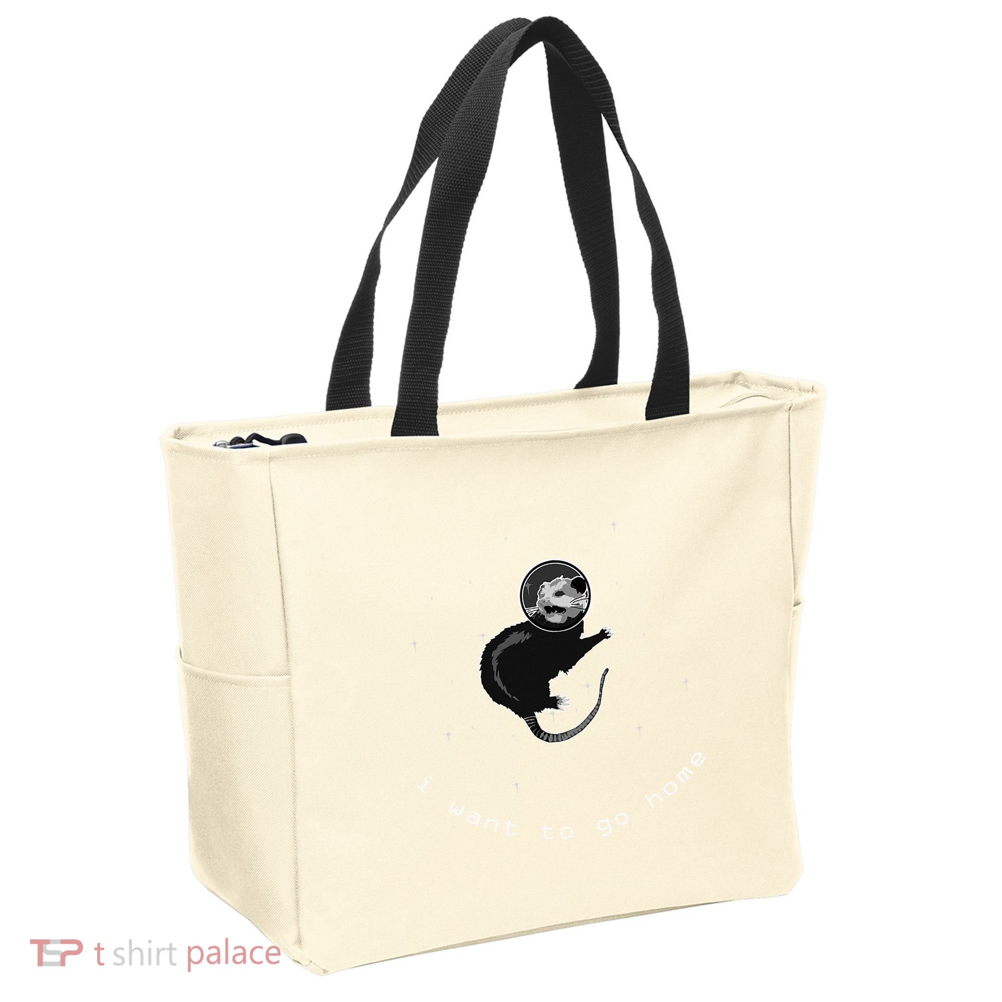 Space Possum Funny Introvert Anxiety Outer Space Tote Bag