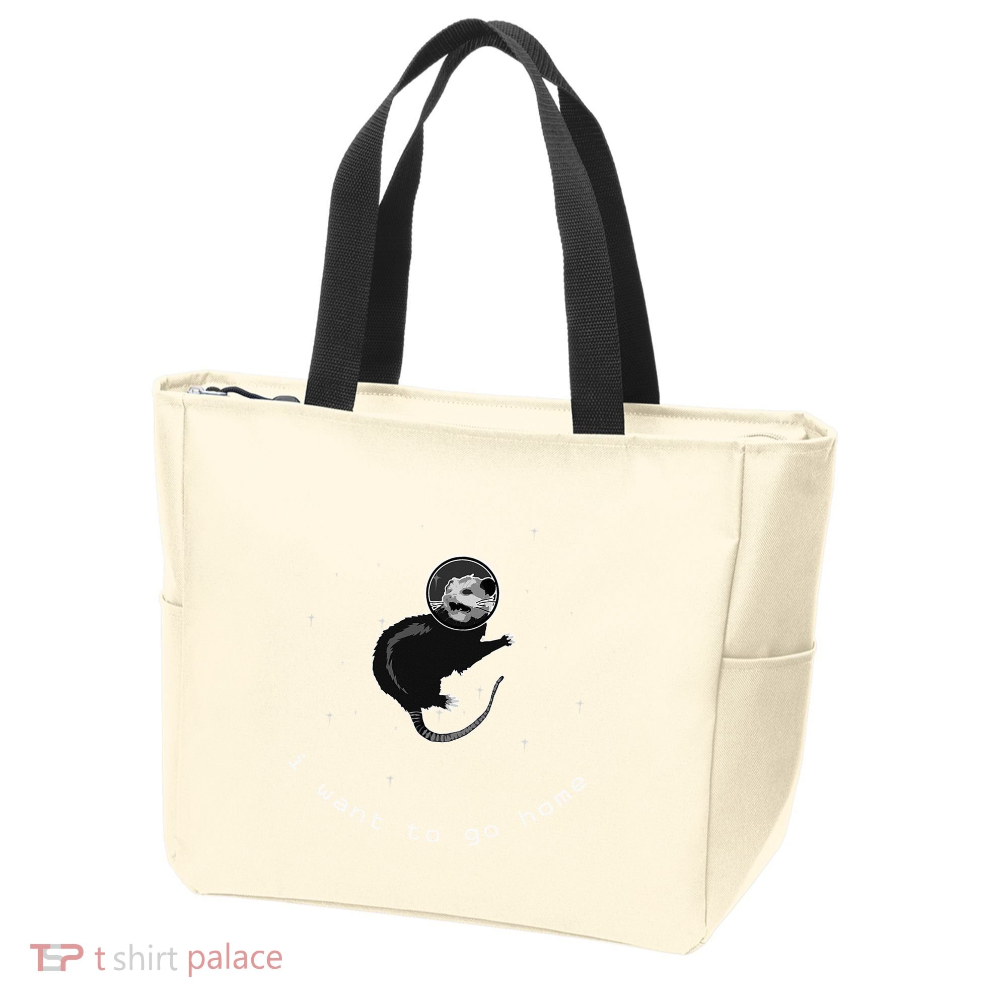 Space Possum Funny Introvert Anxiety Outer Space Tote Bag