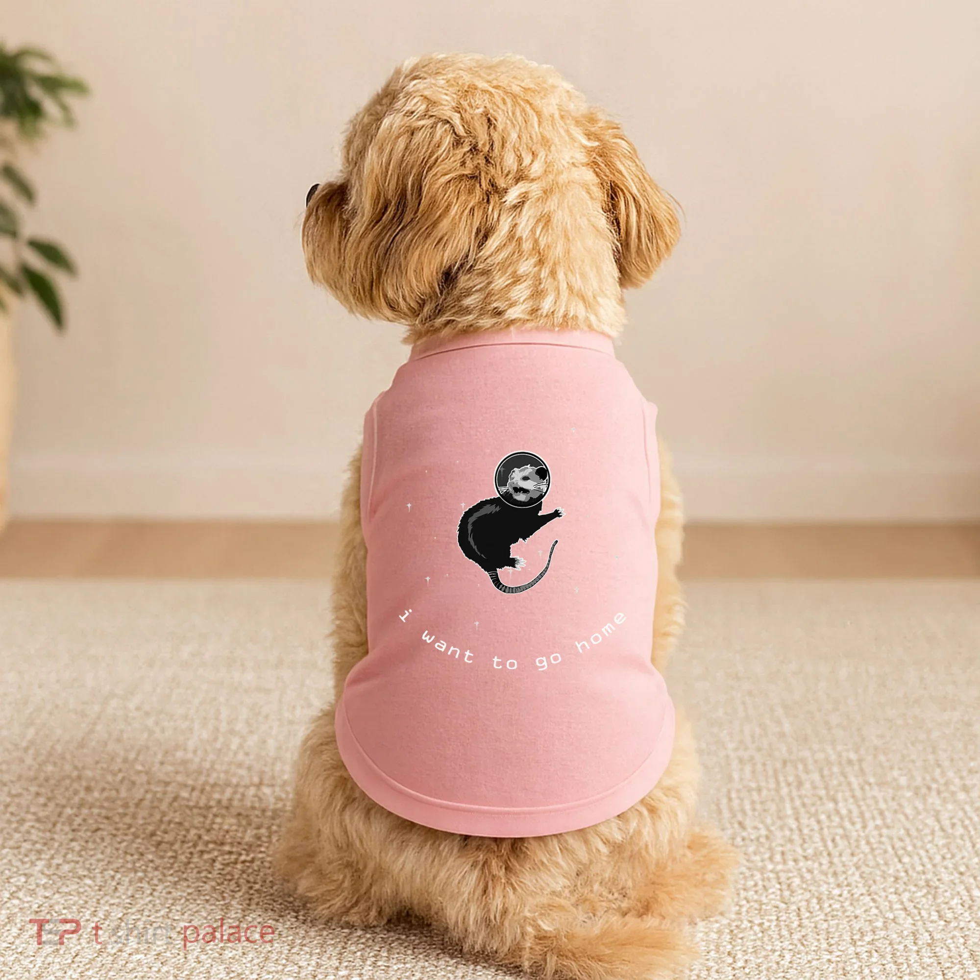 Space Possum Funny Introvert Anxiety Outer Space Doggie Tank