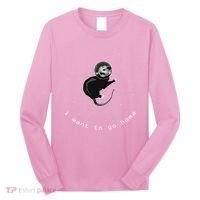 Space Possum Funny Introvert Anxiety Outer Space Long Sleeve Shirt thumb 0