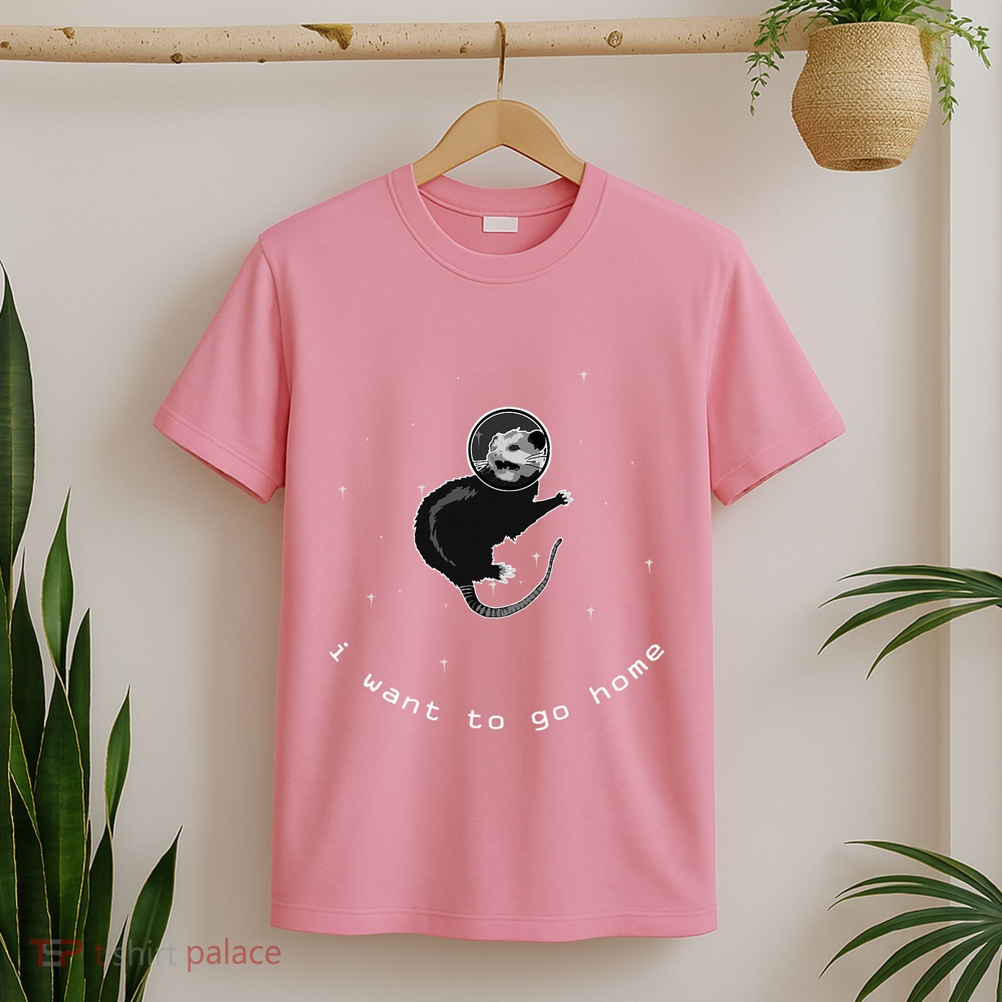 Space Possum Funny Introvert Anxiety Outer Space T-Shirt