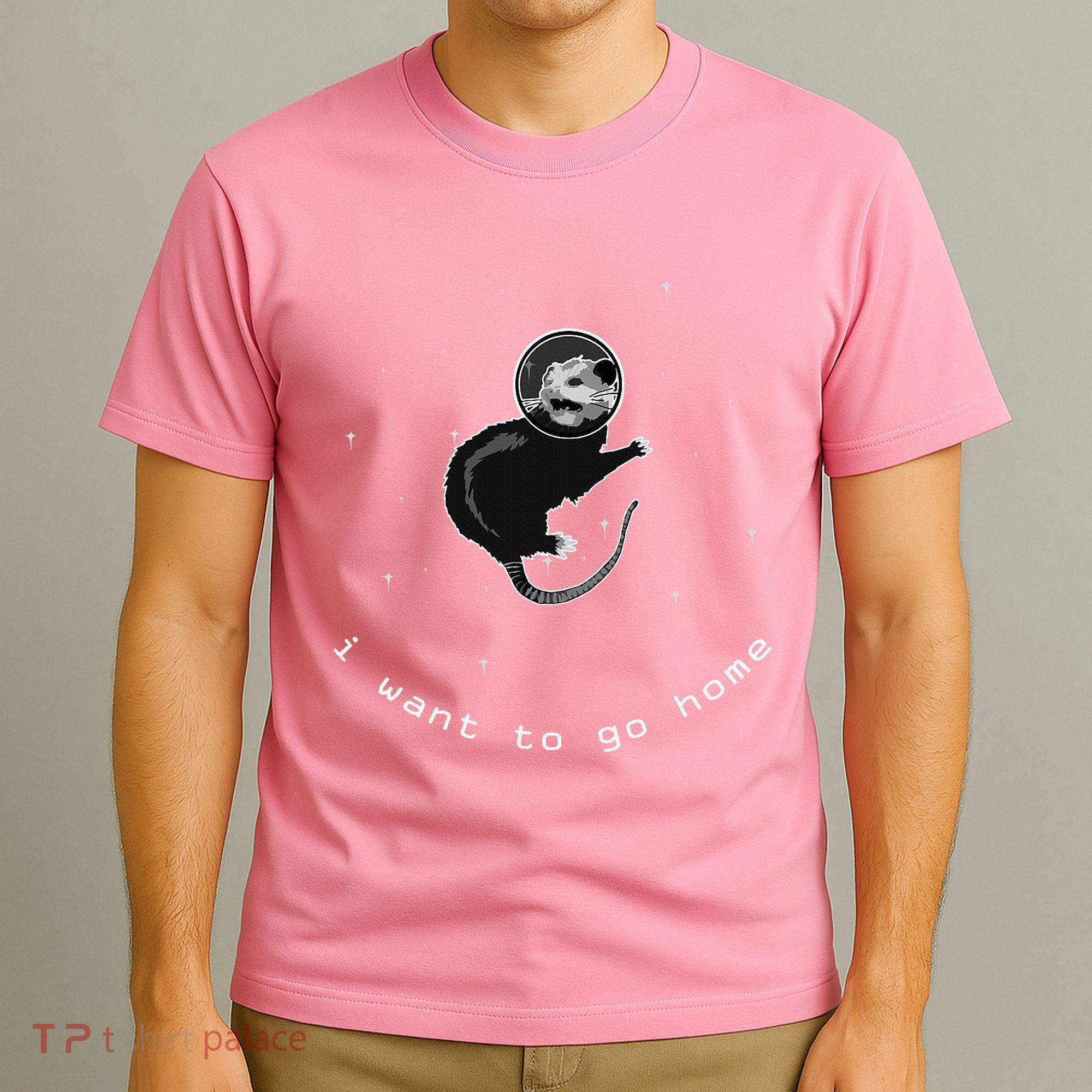 Space Possum Funny Introvert Anxiety Outer Space T-Shirt