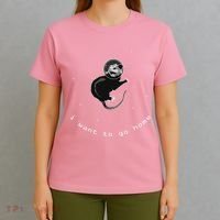 Space Possum Funny Introvert Anxiety Outer Space T-Shirt thumb 4
