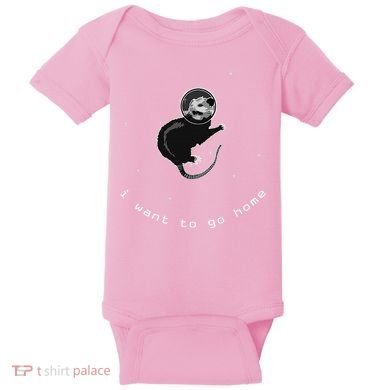 Space Possum Funny Introvert Anxiety Outer Space Baby Bodysuit