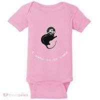 Space Possum Funny Introvert Anxiety Outer Space Baby Bodysuit thumb 0