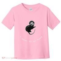 Space Possum Funny Introvert Anxiety Outer Space Toddler T-Shirt thumb 0