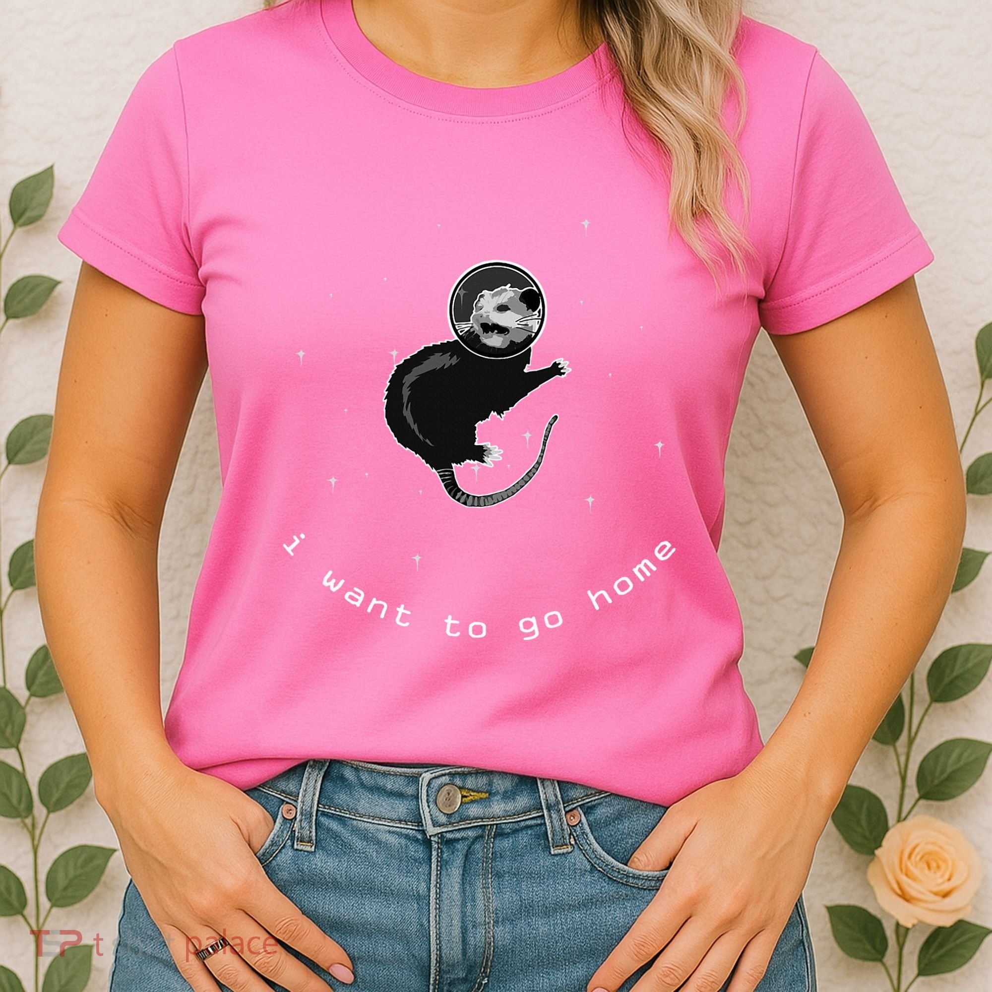 Space Possum Funny Introvert Anxiety Outer Space Women's T-Shirt