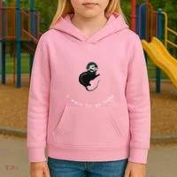 Space Possum Funny Introvert Anxiety Outer Space Kids Hoodie thumb 3