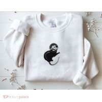 Space Possum Funny Introvert Anxiety Outer Space Sweatshirt thumb 2